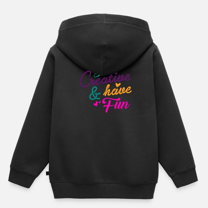 Dessinateur de dessin animé - Sweat Premium à capuche enfant bio - noir