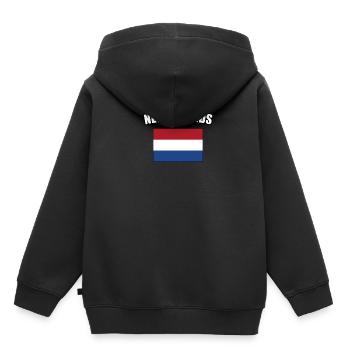 Pays-Bas Pays-Bas Pays-Bas Cadeau - Sweat Premium à capuche enfant bio - noir - Dos - AI Model Kid Male (0cm)