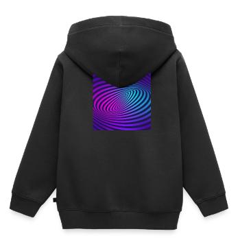 Illusion Optical Illusion T-Shirt Funny 3D - Kids Premium Organic Hoodie - black - Back - AI Model Kid Male (0cm)