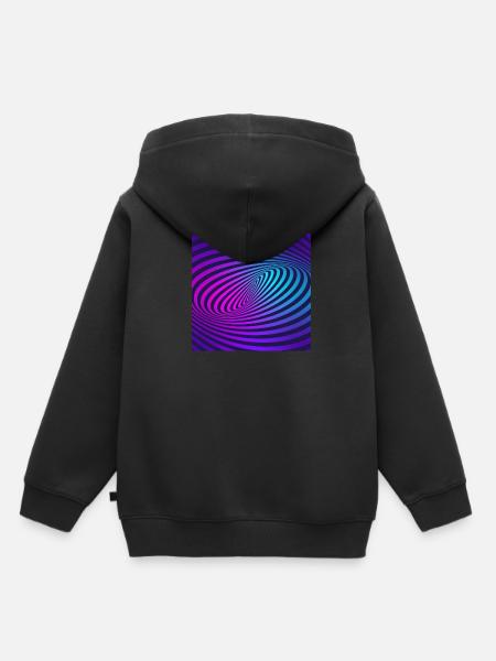 Illusion Optische Täuschung T-Shirt Funny 3D - Kinder Premium Organic Hoodie - Schwarz