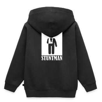 Stuntman Arm Bruch Knochenbruch - Kinder Premium Organic Hoodie - Schwarz - Hinten - AI Model Kid Male (0cm)