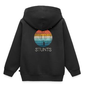 I Do My Own Stunts T-Shirt Beinbruch - Kinder Premium Organic Hoodie - Schwarz - Hinten - AI Model Kid Male (0cm)