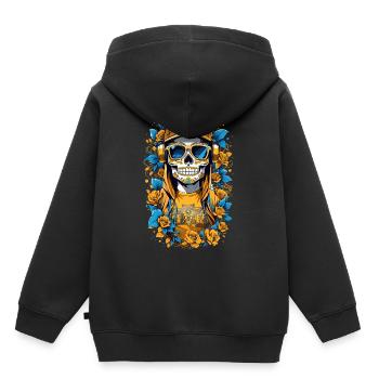 Sugar Skull - Kids Premium Organic Hoodie - black - Back - AI Model Kid Male (0cm)