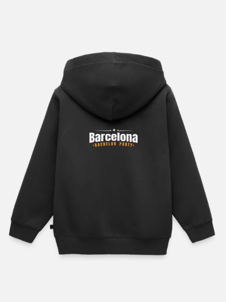Enterrement de vie de garçon Barcelone Pré Mariage - Sweat Premium à capuche enfant bio - noir