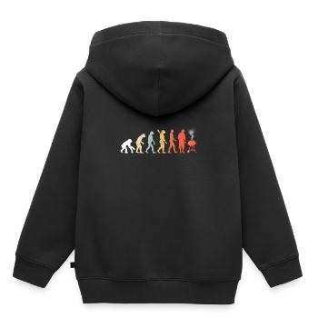 Barbeque Evolution BBQ Lover Grilling Meat Grill - Kids Premium Organic Hoodie - black - Back - AI Model Kid Male (0cm)