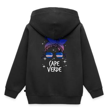 Kap Verde - Kinder Premium Organic Hoodie - Schwarz - Hinten - AI Model Kid Male (0cm)