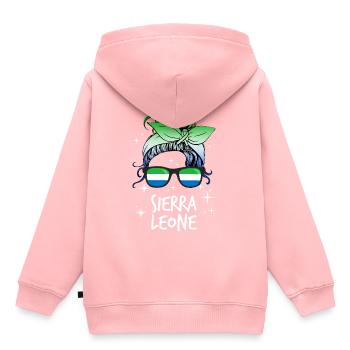 Sierra Leone - Kids Premium Organic Hoodie - rose - Back - AI Model Kid Female (0cm)