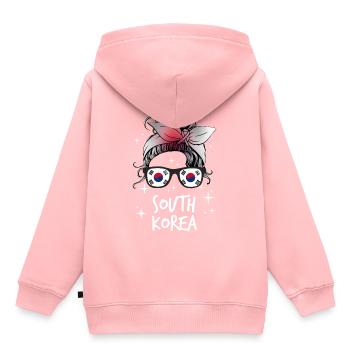 South Korea - Kids Premium Organic Hoodie - rose - Back - AI Model Kid Female (0cm)