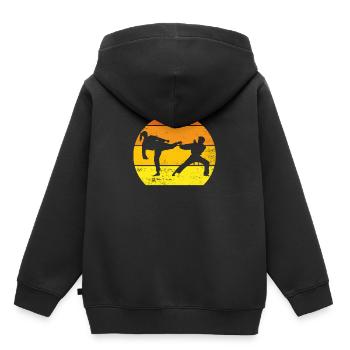 Karate gift idea original combat sport - Kids Premium Organic Hoodie - black - Back - AI Model Kid Male (0cm)