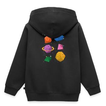 Gamer RPG Würfel Galaxy Geschenk - Kinder Premium Organic Hoodie - Schwarz - Hinten - AI Model Kid Male (0cm)