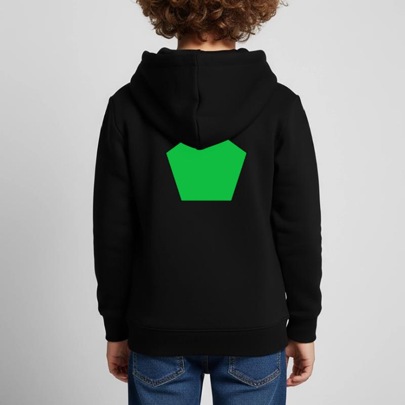 Pentagone vert forme simple idée cadeau math Sweat Premium à capuche enfant bio