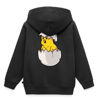 Bauernhof Hühnerstall Ostern Küken Osterei Nest - Kinder Premium Organic Hoodie - Schwarz - Hinten - AI Model Kid Male (0cm)