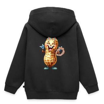 Cacahuète Wild West Enfant Enfants Cacahuètes Noix - Sweat Premium à capuche enfant bio - noir - Dos - AI Model Kid Male (0cm)