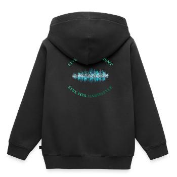 HARD STYLE - Kids Premium Organic Hoodie - black - Back - AI Model Kid Male (0cm)