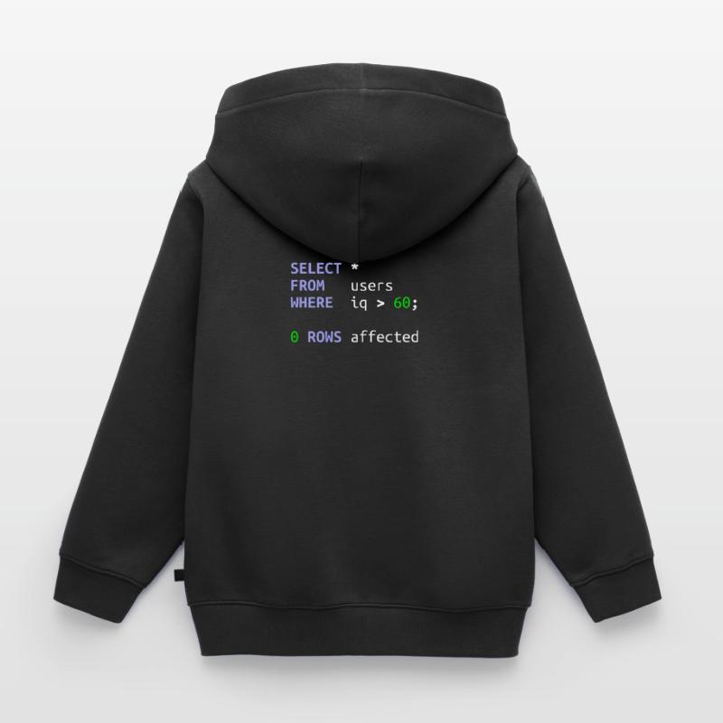 Logiciel développeur SQL Coder Geek Cadeau Sweat Premium à capuche enfant bio