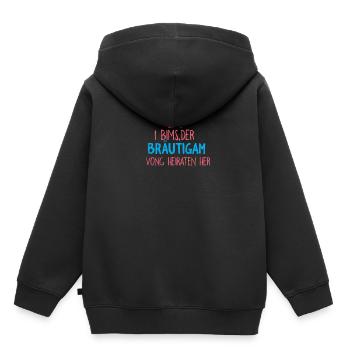 Junggesellenabschied - Kinder Premium Organic Hoodie - Schwarz - Hinten - AI Model Kid Male (0cm)