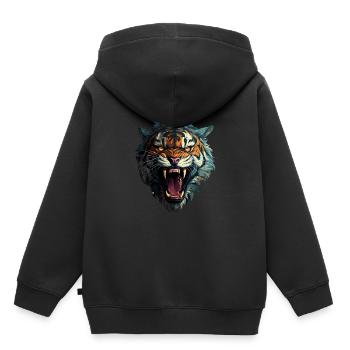 Tigre - Sweat Premium à capuche enfant bio - noir - Dos - AI Model Kid Male (0cm)