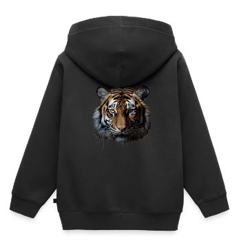 Tigre - Sweat Premium à capuche enfant bio - noir - Dos - AI Model Kid Male (0cm)