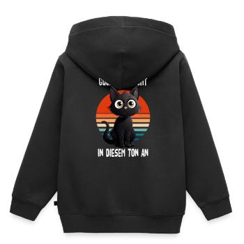 Ne me regarde pas sur ce ton à Bombay Cat - Sweat Premium à capuche enfant bio - noir - Dos - AI Model Kid Male (0cm)