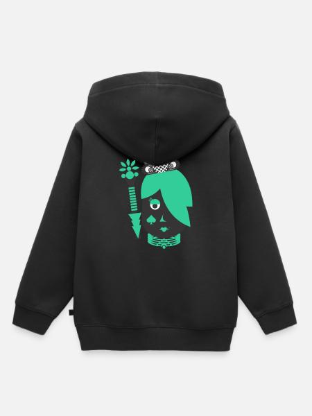 Königin - Kinder Premium Organic Hoodie - Schwarz