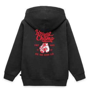 Boxing Champ Boxing Boxer Ring Champion Fighting Club - Kids Premium Organic Hoodie - black - Back - AI Model Kid Male (0cm)