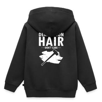 Démolition et rénovation de maisons - Sweat Premium à capuche enfant bio - noir - Dos - AI Model Kid Male (0cm)