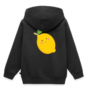 lemon - Kids Premium Organic Hoodie - black - Back - AI Model Kid Male (0cm)