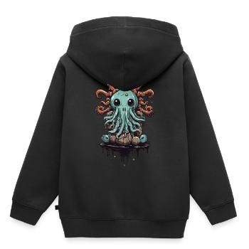 Conception mignonne de monstre visqueux Halloween - Sweat Premium à capuche enfant bio - noir - Dos - AI Model Kid Male (0cm)