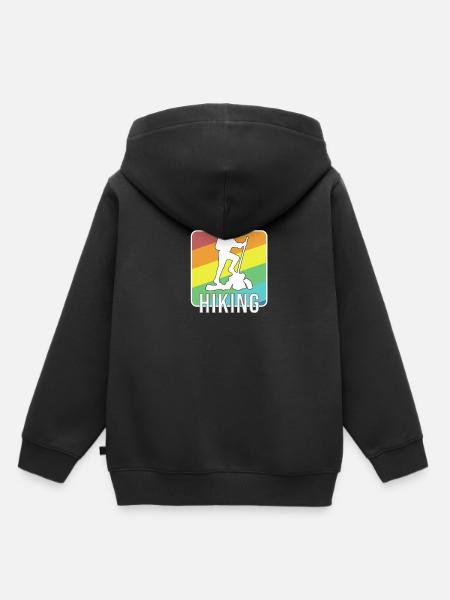 Hiking Hiking Hiking - Kinder Premium Organic Hoodie - Schwarz