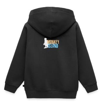 Monkey Island - Monkey Island - Thaïlande Asie du sud-est - Sweat Premium à capuche enfant bio - noir - Dos - AI Model Kid Male (0cm)