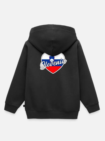 Slowenien - Kinder Premium Organic Hoodie - Schwarz