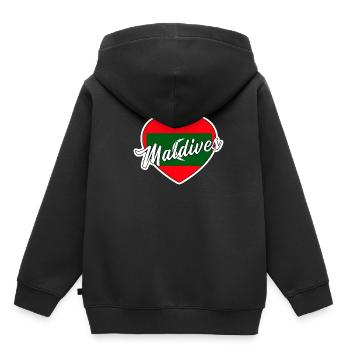 Maldives - Sweat Premium à capuche enfant bio - noir - Dos - AI Model Kid Male (0cm)