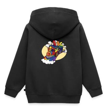 Train ABC pour la rentrée scolaire des enfants - Sweat Premium à capuche enfant bio - noir - Dos - AI Model Kid Male (0cm)