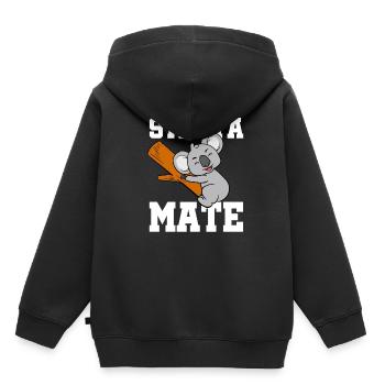 Straya Mate - Sweat Premium à capuche enfant bio - noir - Dos - AI Model Kid Male (0cm)