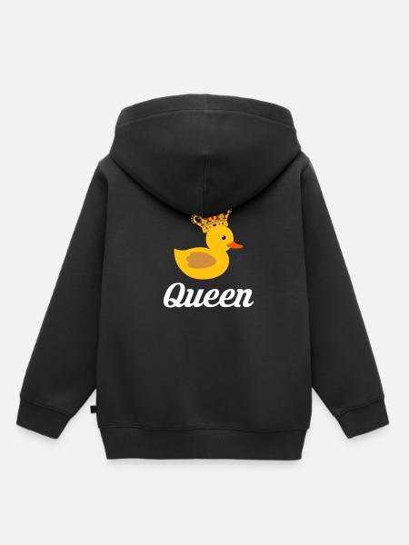 Gummiente Geschenk Queen - Kinder Premium Organic Hoodie - Schwarz