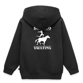 Né de chevaux voûtés Voltagieren Chemise - Sweat Premium à capuche enfant bio - noir - Dos - AI Model Kid Male (0cm)