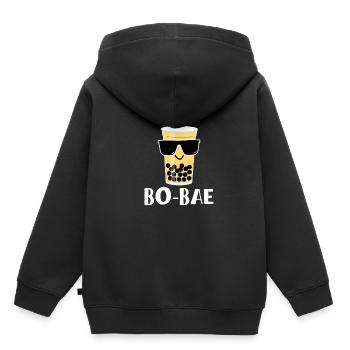 Bo-Bae Shirt Boba Bubble Tea Shirt Cadeau - Sweat Premium à capuche enfant bio - noir - Dos - AI Model Kid Male (0cm)