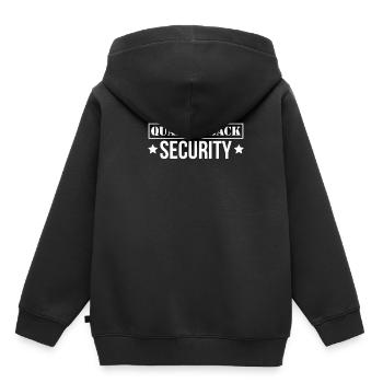 Cadeau de chemise de sécurité quarterback - Sweat Premium à capuche enfant bio - noir - Dos - AI Model Kid Male (0cm)