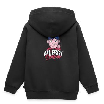 Cadeau de chemise de saison des allergies - Sweat Premium à capuche enfant bio - noir - Dos - AI Model Kid Male (0cm)