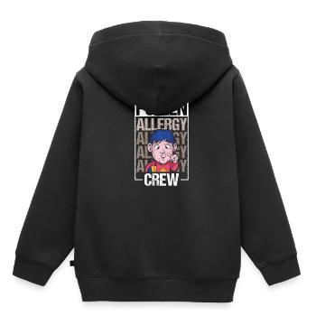 Cadeau de chemise d’équipage contre les allergies au pollen - Sweat Premium à capuche enfant bio - noir - Dos - AI Model Kid Male (0cm)