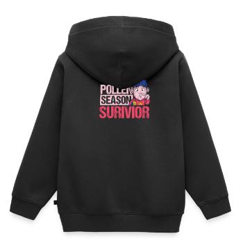 Cadeau de chemise de survivant de saison du pollen - Sweat Premium à capuche enfant bio - noir - Dos - AI Model Kid Male (0cm)