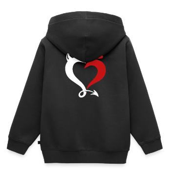 Engel und Teufel Liebespaar. - Kinder Premium Organic Hoodie - Schwarz - Hinten - AI Model Kid Male (0cm)