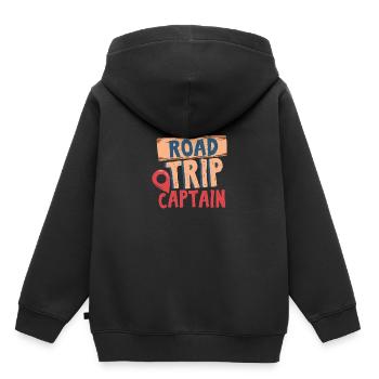 Roadtrip Kapitän - Rundreise Reise Ausflug Reisen - Kinder Premium Organic Hoodie - Schwarz - Hinten - AI Model Kid Male (0cm)
