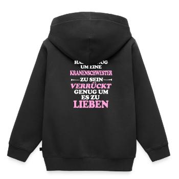 Krankenschwester - Kinder Premium Organic Hoodie - Schwarz - Hinten - AI Model Kid Male (0cm)