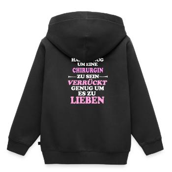Chirurgien - Sweat Premium à capuche enfant bio - noir - Dos - AI Model Kid Male (0cm)