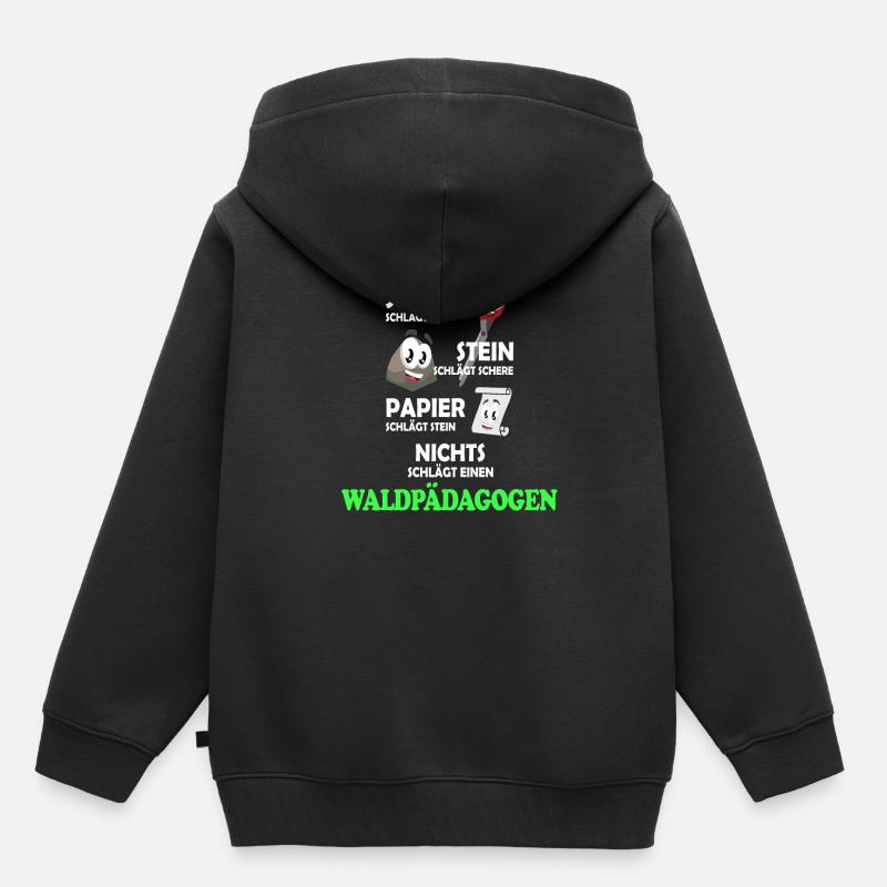 Waldpädagogik Erlebnispädagoge - Kinder Premium Organic Hoodie - Schwarz