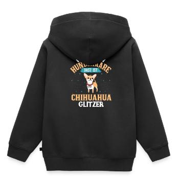 Lustiges Chihuahua Motiv - Kinder Premium Organic Hoodie - Schwarz - Hinten - AI Model Kid Male (0cm)