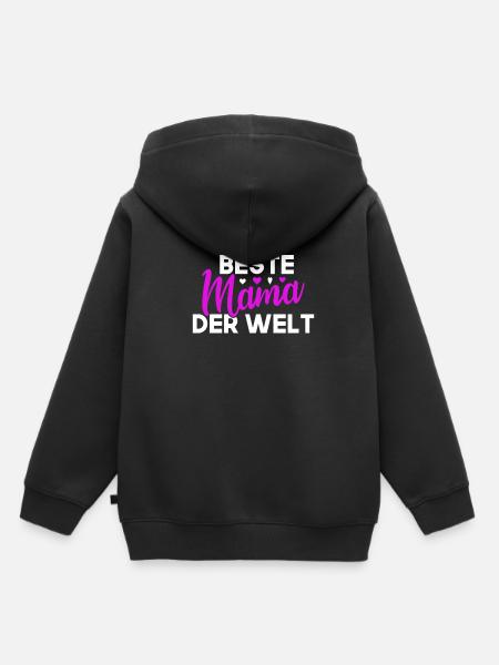 beste Mama der Welt - Kinder Premium Organic Hoodie - Schwarz