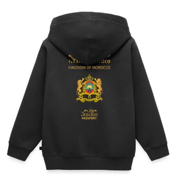 Marokkanischer Pass - Kinder Premium Organic Hoodie - Schwarz - Hinten - AI Model Kid Male (0cm)