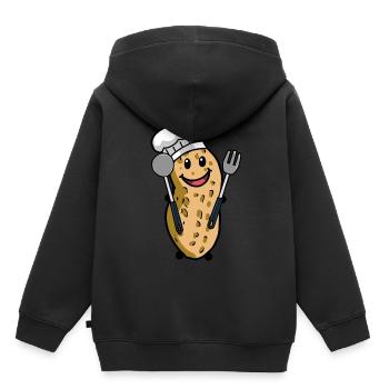 Koch Erdnuss Gourmet Kochkunst Hobbykoch Nuss - Kinder Premium Organic Hoodie - Schwarz - Hinten - AI Model Kid Male (0cm)